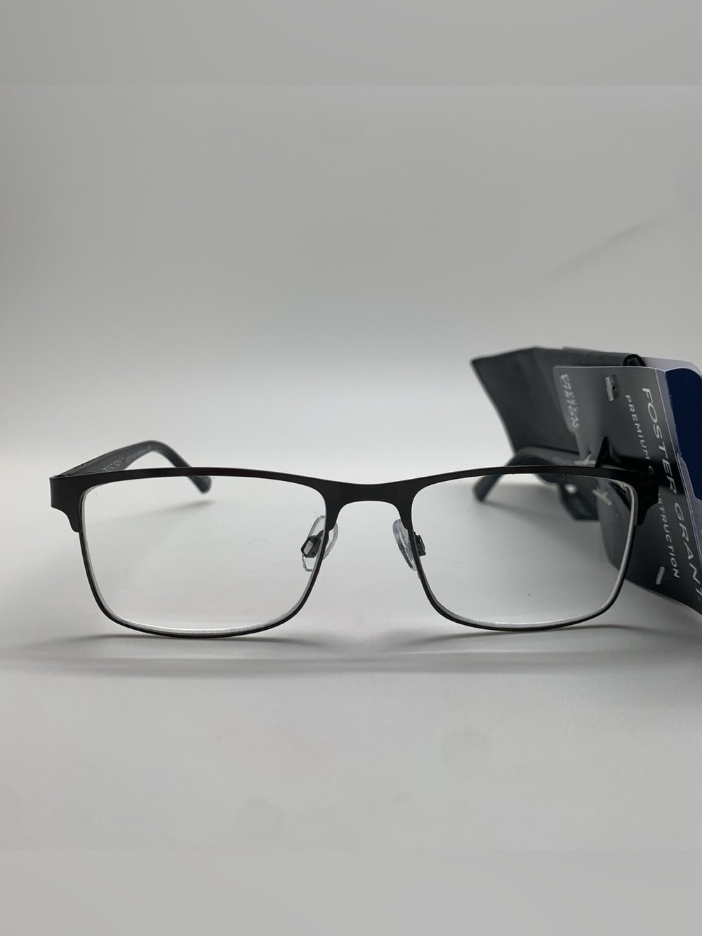 Foster Grant Men's Gunmetal Gray Readers Set of 2 (+2.00&+2.50)